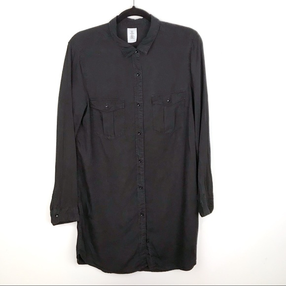 H&M Ladies Black Button Up Blouse 12 - Picture 1 of 5